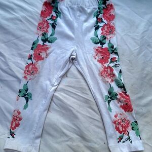 Juicy Couture White and Pink Floral Leggings